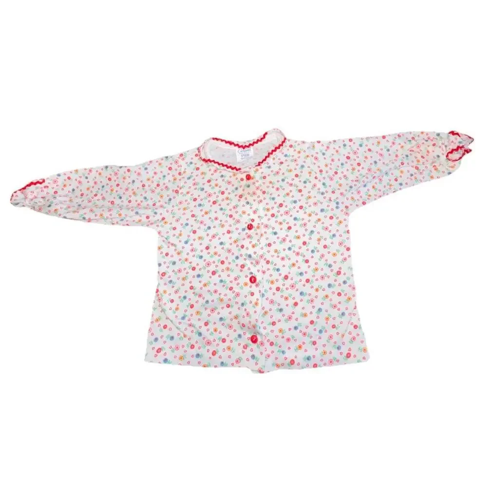 Authentic 70s Carter's Floral‎ Ruffle Top Shirt Made in USA 18 Mo